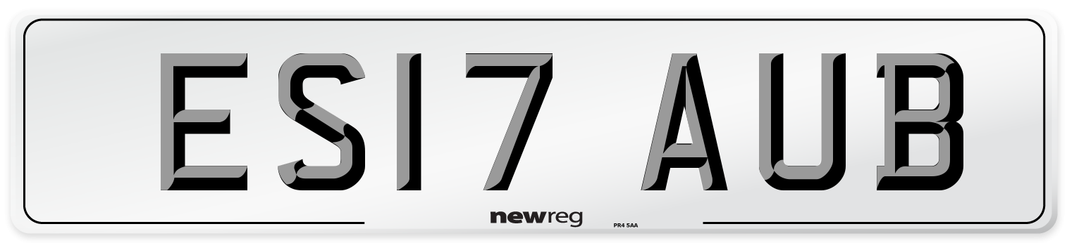 ES17 AUB Number Plate from New Reg